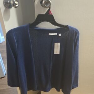 Notations Women's Blue Cardigan Sweater